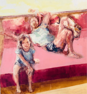 Father and son (Oil on canvas 100 x 80cm)