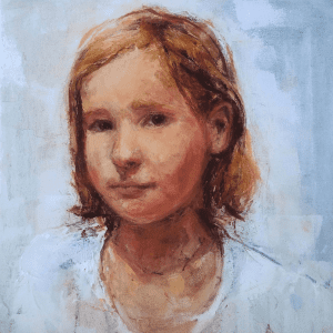 Girl portrait (Oil on canvas 30 x 30cm)
