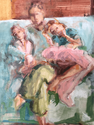Family abstract portrait (Oil on canvas 60 x 50cm)